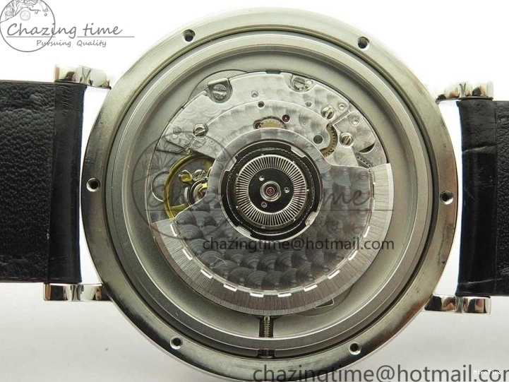 MIROTIME 0102 Portofino Automatic SS FKF 1:1 Best Edition White Dial SS Markers on Black Leather Strap A QuickDry 7138